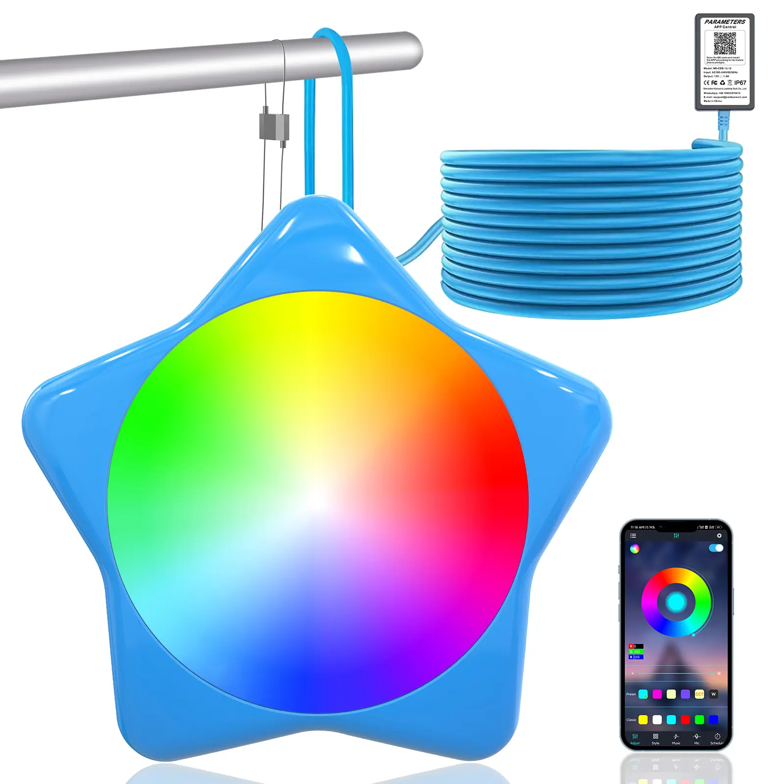 ADEWALK 20W RGB LED Color Changing Pool Lights for Inground Pool, Swimming Pool Light Bulb with Remote, E26/E27 Replacement Underwater Pool Lighting for Works in pools, spas, fountains, and landscape lighting