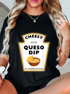 100% Cotton Delicious Cheesy Queso Dip Condiment Costume Party Matching T-Shirt
