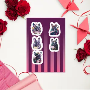 Adorable Dog Frenchie Sticker Indoor Laptop Sticker