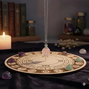 Natural Stone Pendant Necklace | Chakra Beads Crystal Yoga Meditation Jewelry | Energy Healing Pendulum Decor | Handmade Seven Chakras Balancing Gemstone Accessory