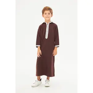 Daddy & Me - Moroccan Boys Long Sleeve Thobe - Brown