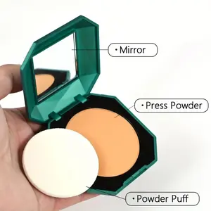 Ancient Copper Powder Compact, Matte Finish, Waterproof Sweatproof, Contour Conceal Set Makeup Foundation, Facial Contouring Highlight Shadow