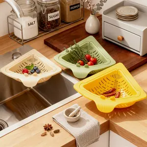 Upgrade Magnetic Kitchen Sink Strainer One-Click Food Debris Filter Basket Durable Standing Drain Residue Collector Household Kitchen Gadget-MM1