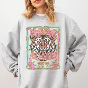 Faith The Heavens Are Roaring - Ash Grey - Sublimation-  - Unisex Jersey Sweatshirt