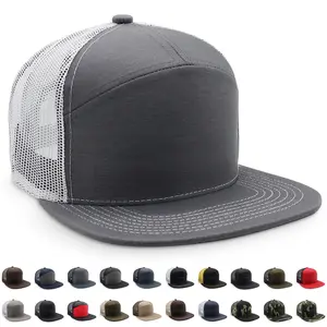 Men Snapback Hat Cotton Mesh Solid Flat Brim Women Baseball Cap Trucker Visor