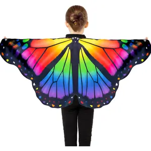 KF5-81  Toddler Butterfly-Wings-Costume for Girls Princess Dress-Up Clothes, Spring Bug Toys for Kids Birthday Party Gifts Idea