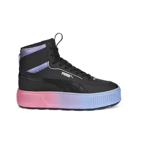 PUMA Womens Karmen Rebelle Mid Exotics Platform Sneakers Shoes Casual - Black