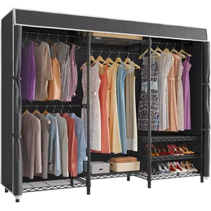 VIPEK V5C Covered Closet Rack, Heavy Duty Freestanding Closet Organizer with Adjustable Shelves Portable Wardrobe Rack Storage Furniture,  Load 800LBS