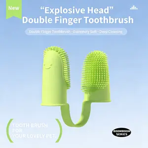 Pet Dental Care Finger Saver, Silicone Design Fits Cats & Dogs, Oral Hygiene Tool Set, Ideal for Small Pets, Easy Cleaning Solution