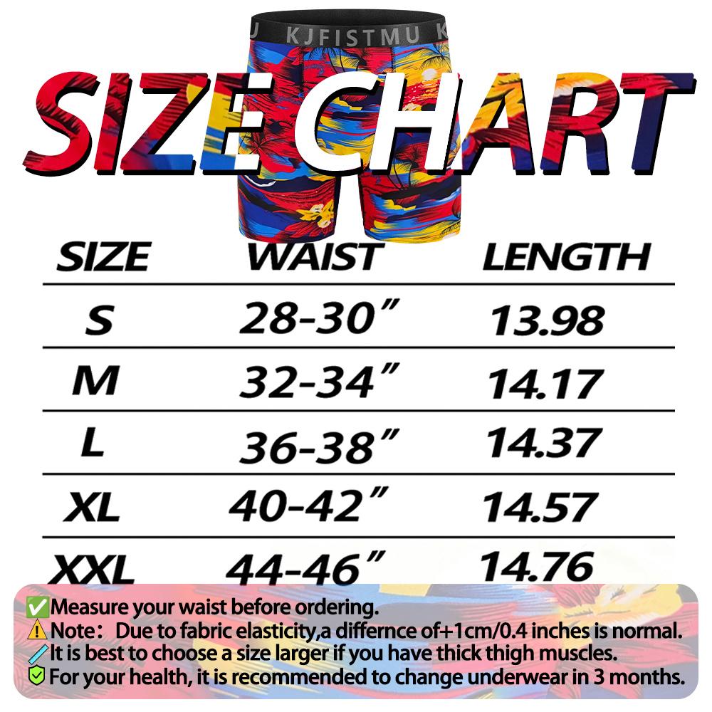 KJFISTMU 5-Piece Men's Boxer Brief Set | Popular Random Graffiti Prints | Unique Street Art Design | Breathable and Stretchy Underwear Set | 95% Polyester, 5% Spandex, Moisture-Wicking | Suitable for Everyday Wear and Workouts