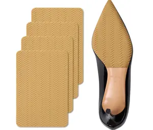6 Packs Shoe Sole Protectors,4 X 6 Inch Cuttable Rubber Grip Pads,Sole Protector for High Heels, Yellow Shoes Grips on Bottom of Shoes,Shoe Bottom Protectors Anti Slip Grips Self Adhesive Silicone Non Slip Shoe Pads.for High Heels, Flats and Leather Shoes