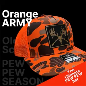 Orange Army Hunting Hat for Men and Women