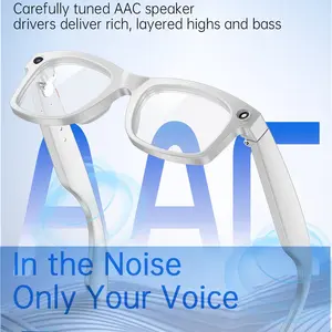 AI Smart Glasses with Camera , 3 Lenses  (Transparent Anti-blue + Sunglasses +Brown ) , 2MP Camera( Interpolation 5MP) , Anti-shake 1080P Video Recording ,  Multi Languages Translation , Bluetooth Glasses Music & Hands-Free Calling, Smart Audio Glasses