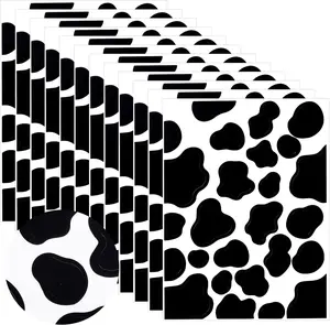 pcs Cow Print Stickers, Cow Spot Stickers, Waterproof Cows Print Vinyl, Peel and Stick Black Cows Spot Sticker, for Bedroom, Living Room, Home Wall Suitable for Adorning Car,Cup,Laptop