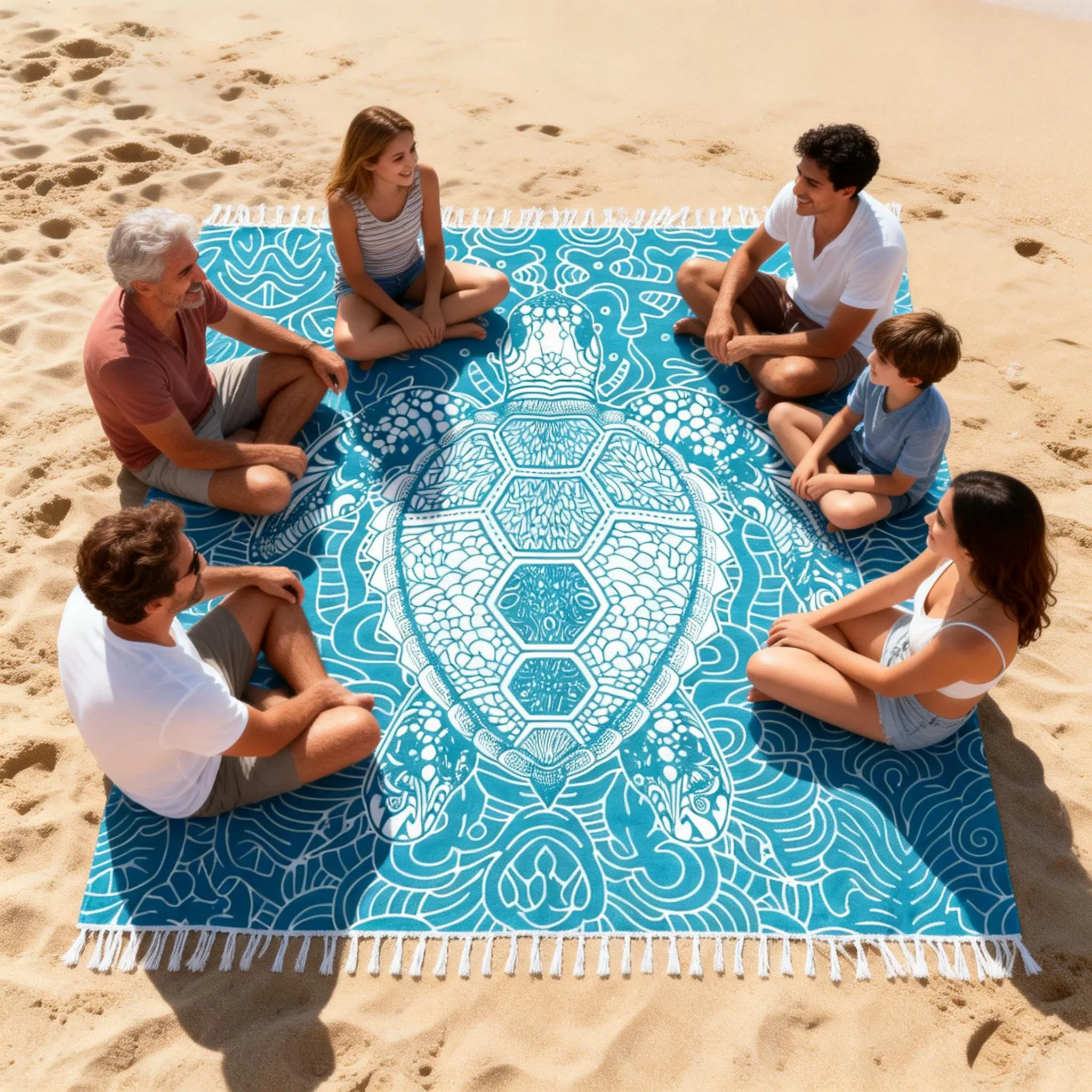 Oversized Cotton Turkish Beach Towel - XL/XXL Bohemian Contemporary Bath Towel, Sand-Proof, Fast-Absorbing, Ideal for Pool Parties & Camping, Luxury Travel Accessory (Animals Design)