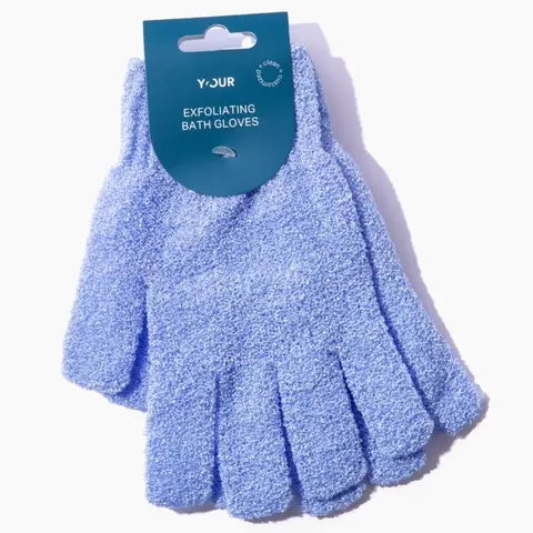 Y'OUR Exfoliating Scrub Gloves for Whole Body Bath - Adult, Alcohol-Free, Fragrance-Free, Hypoallergenic, Gentle Eco-Friendly Cleansing Mitts, Smooth Body Scrubber, Palm Exfoliating Tool, Stress Relief Bathing Accessories for Women, Valentine's Gift