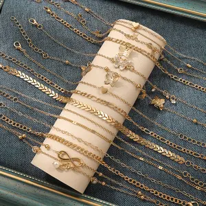 Aesthetic Multi-Layered Ankle Bracelet Set |   Delicate Hollow Heart & Butterfly Charms |   Chic Summer Foot Jewelry for Beach Vacay, Parties & Daily Wear.