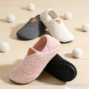 House Slippers With Non-Slipsole Slipon For women andMen,Adults Rubber Sole Slippers Fuzzy Loafer FootwearShoe Sllde Comfort Slippers With Non-Slipsole Slipon Forindoor Portable slippers For Home Travel Hotel WalkingShoes Black Flipflop