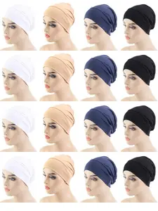 Thin Headscarf Anti-Hair Loss Cap, Turban Hijab, Slip-On Design, Sealed Packaging, Comfortable Fashion, Suitable for Daily Wear