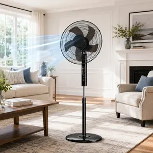 【Deals For You】Pedestal Cooling Fan with Remote Control, Adjustable Height, 3 Speeds, 3 Modes, Timer, Tilt Head – Variable-Speed Pedestal Fans for Bedroom, Living Room