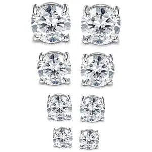 6/8MM Stainless Steel Magnetic Stud for Men Women, Non Piercing Clip on Earrings