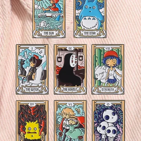 8 Piece Set Cartoon Anime Peripheral Enamel Pins Decor Pins Durable Metal Pins Classic Animation Character Alloy Brooches Brooch Clip Lapel Backpack Badge Fashion Jewelry Accessories Gifts for Friends