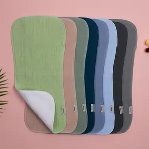 8-Pack Muslin Baby Burp Cloths for Boys & Girls, Soft Absorbent Gauze Feeding Towels, Breathable Spit Up & Drool Cloths for Newborn Infant Nursing, Bib & Shoulder Burp Rags Baby Essentials