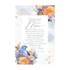Dexsa Prayer For My Mom Wood Plaque with Easeland Hook