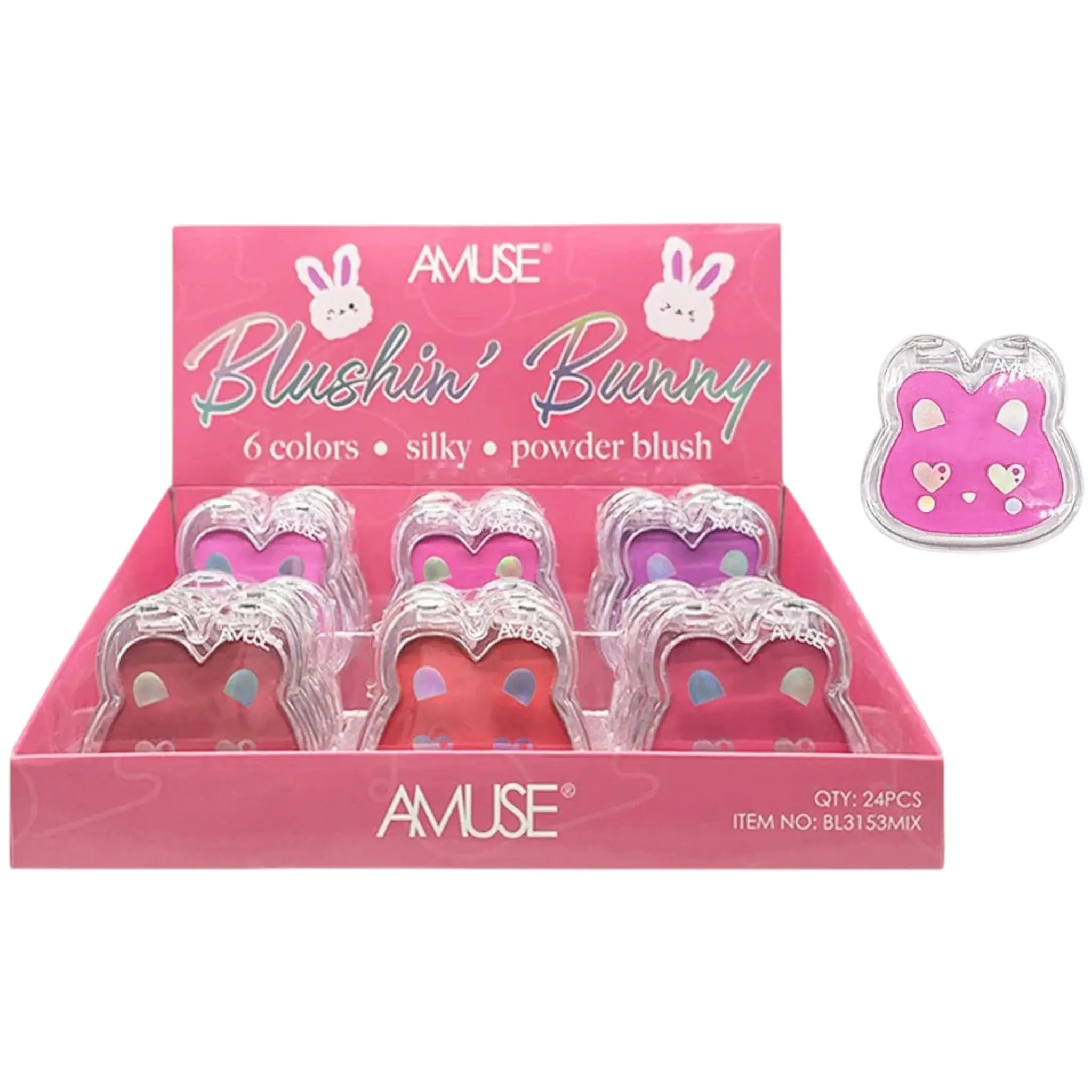 Rubor Bunny Amuse - Venta al por Mayor Display 24 Unidades (BL3153MIX)