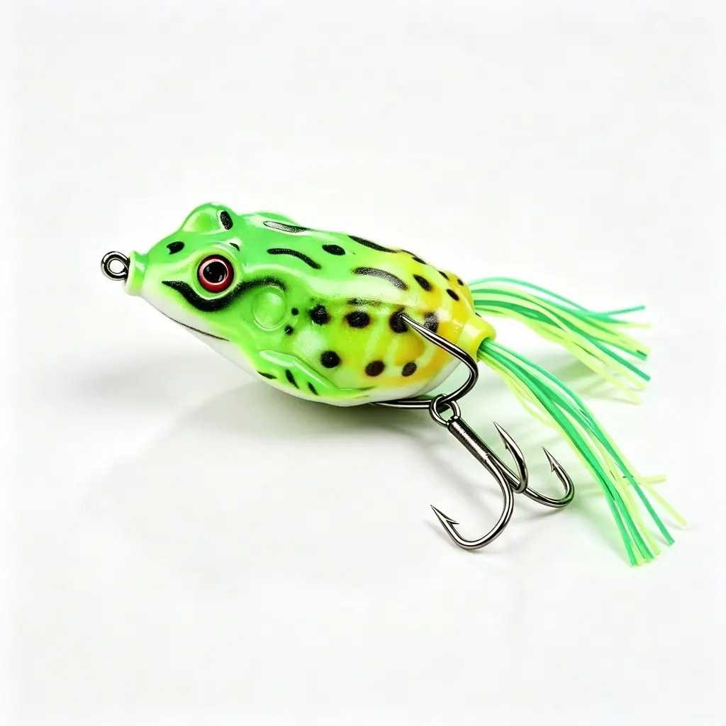 Topwater Frog Fishing Lure for Largemouth Bass, Realistic Hollow Body 5.5cm (2.17 in) frog lure with Walk-The-Dog Action, easier to attract fish, Freshwater Lake Pond River Tackle, 2.17In/5.5Cm, 3D Eyes, Lures