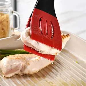 3 In 1 Frying Spatula Clip Silicone Food Clip Frying Steak Pancakes Kitchen Utensil Handy Turner