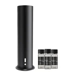 USB Powered Luxury Cold Mist Aroma Diffuser – Vertical Metal Desktop, Hotel-Scented Intelligent Machine, 1000 Sq Ft Coverage, Rechargeable Battery + Remote, 3 Scents