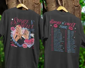 Sabrina Short n Sweet Tour 2025 Shirt - Pop Star Concert Tee Unisex