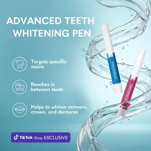 Smileactives Teeth Whitening 2-Pen Bundle for Whiter Smile, Fast Tooth Whitener and Stain Remover with Precision Brush Tip, Dental Quality Whitening Gel, Travel Pen, Easy to Use 2-0.11 fl oz Pens, Stocking Stuffers Idea for Men & Women