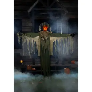 6.5 Ft Swiping Scarecrow Animated Decoration
