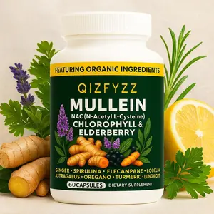 Mullein Leaf Lung Cleanse – NAC, Chlorophyll, Chlorella & Elderberry | Lung Detox for Smokers | Ginger, Licorice, Astragalus, Oregano & Turmeric Respiratory Support Capsules