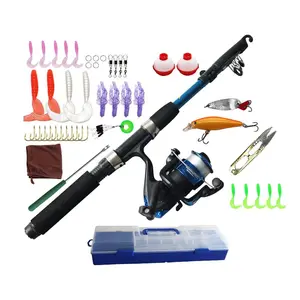 Kids Fishing Pole Portable with Case Fishing Lures Telescopic Fishing Rod and Reel for Children Beginners Boys Girls Travel ,Deals for you days