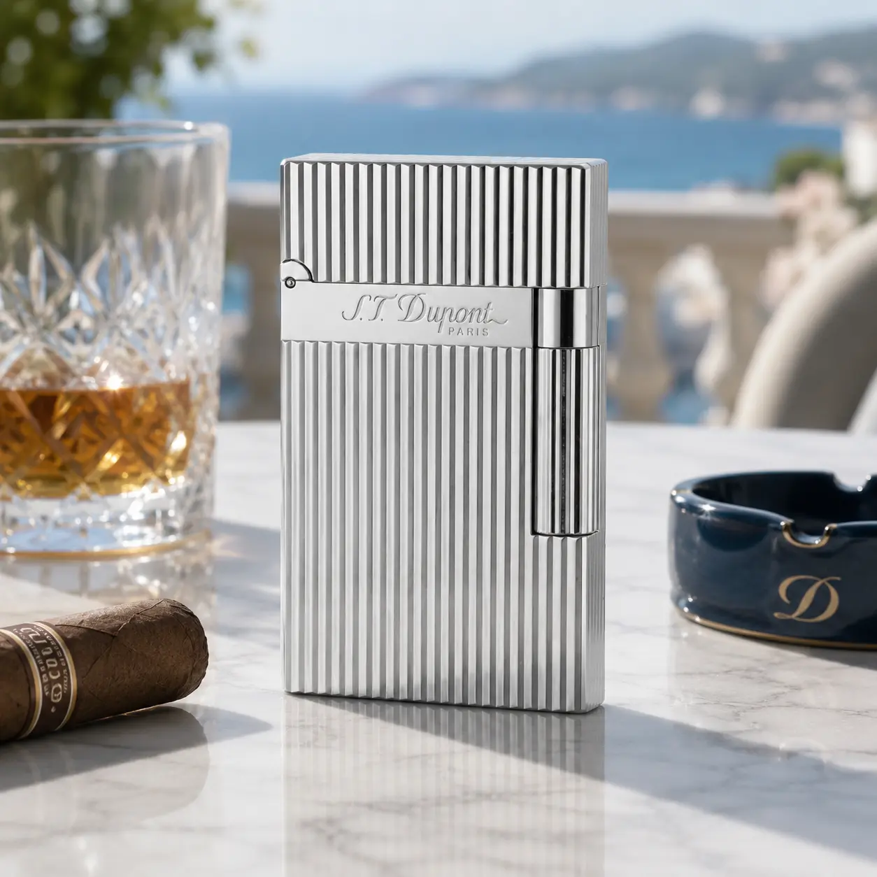 Classical DPT Vertical Metal Silver Luxury Lighter (140g) with Best Ping Sound, Silver Lighter Accessories, Ideal Gift for Him, Lighter-Shaped Lighter Accessories