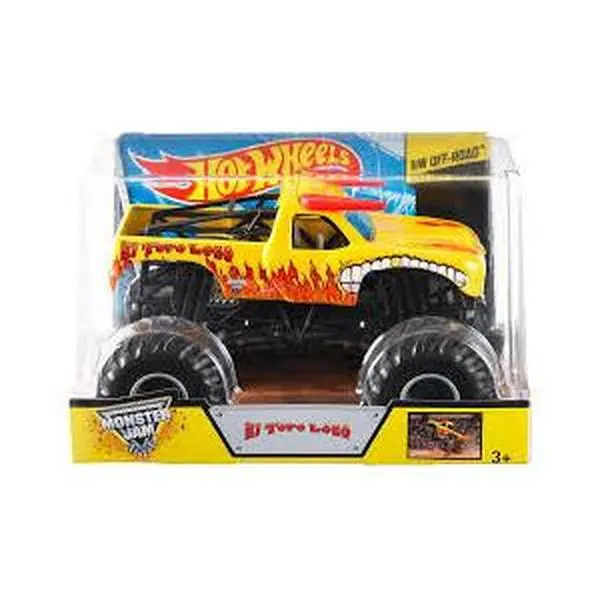 Hot Wheels Monster Trucks 1:24 Scale El Toro Loco Vehicle Yellow