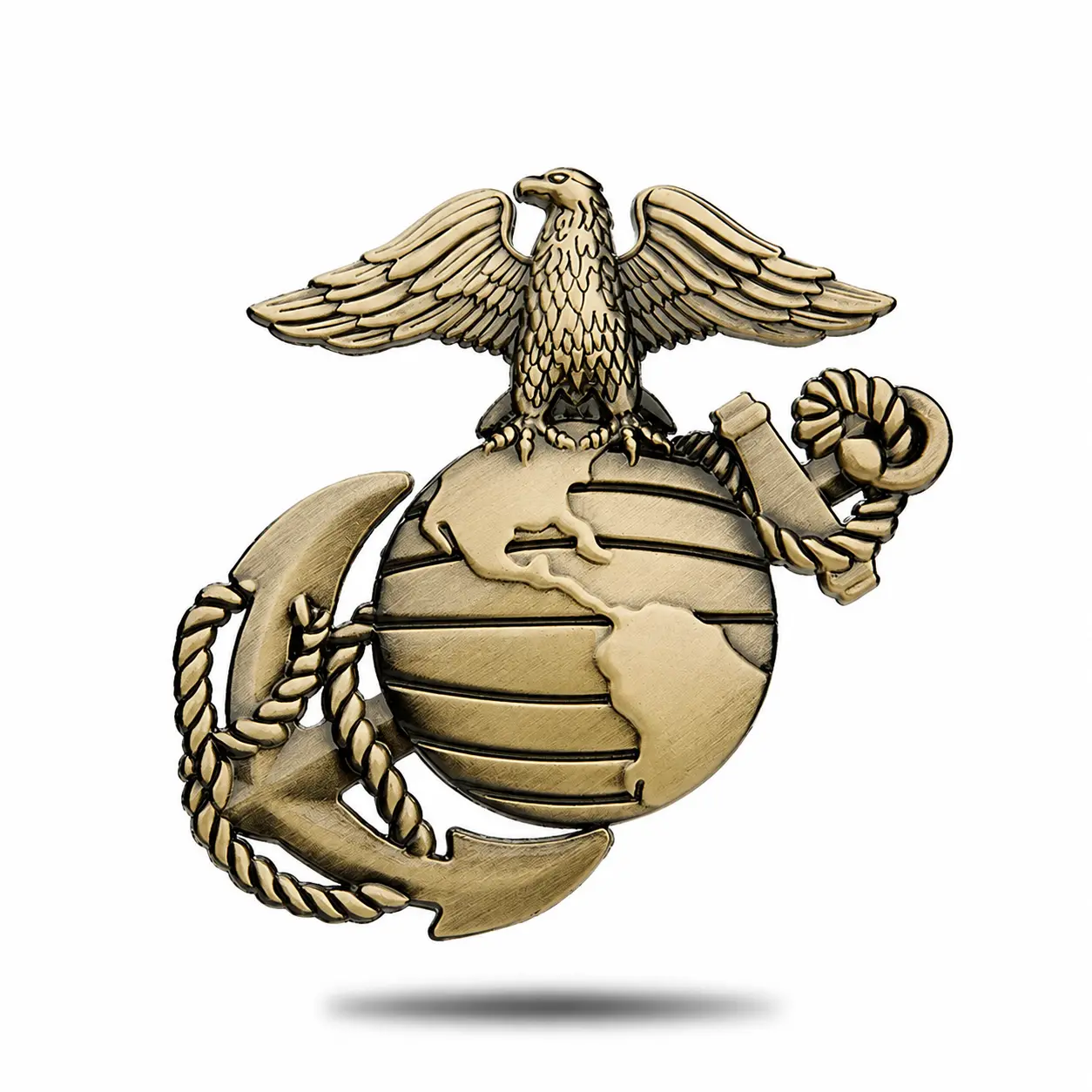 U.S. Marine Corps 3D Eagle Globe Anchor Metal Car Emblem - Automotive Decals, Decals Sticker, Vehicle Decoration, 250th Anniversary Truck Badge, Outdoor Durability, Weather Tough Gift for Military Supporters
