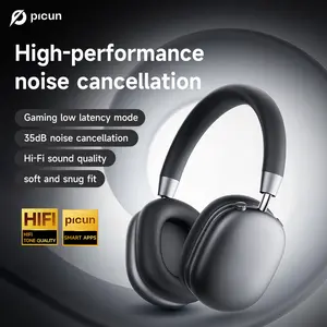Picun F5 Wireless Earbud Headphones, Bluetooth 5.4 Low-Latency, -35dB Noise Cancellation, Electronic Connection, Hi-Fi Audio Connection Headset