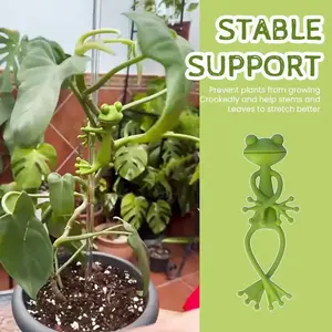 Frog Fixer Garden Binding Tool, Indoor Potted Plant Frog Decor, Plant Branch Stabilizer, Pet Gardening Accessories, Bonsai Support, Plant Stakes For Indoor Plants