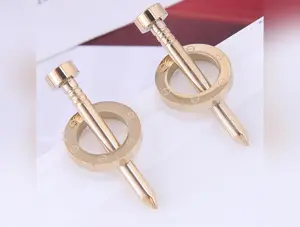 CIRCLE NAIL EARRINGS