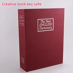 Amazonbasics Book Shape Safe with Key Lock, Creative Hidden Book Safe for Home Use, and Rose Flower Designs Available, Vault Safe Box, Security Safe Box, Hidden Safebox