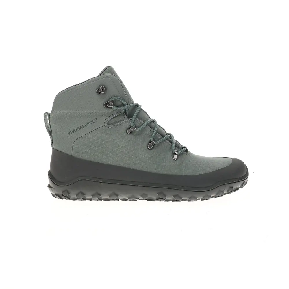 Vivobarefoot Mens Tracker Textile All Terrain Round Toe Hiking Hiking Casual Boots Ankle - Black, Green