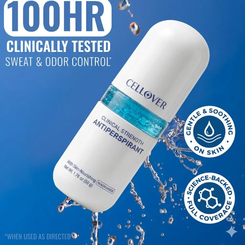 Antiperspirant Deodorant for Hyperhidrosis, 72-Hour Sweat & Odor Control, Gentle Moisturizing Liquid Spray for Sensitive Skin with Natural Scent, Single Item, One Piece, Water