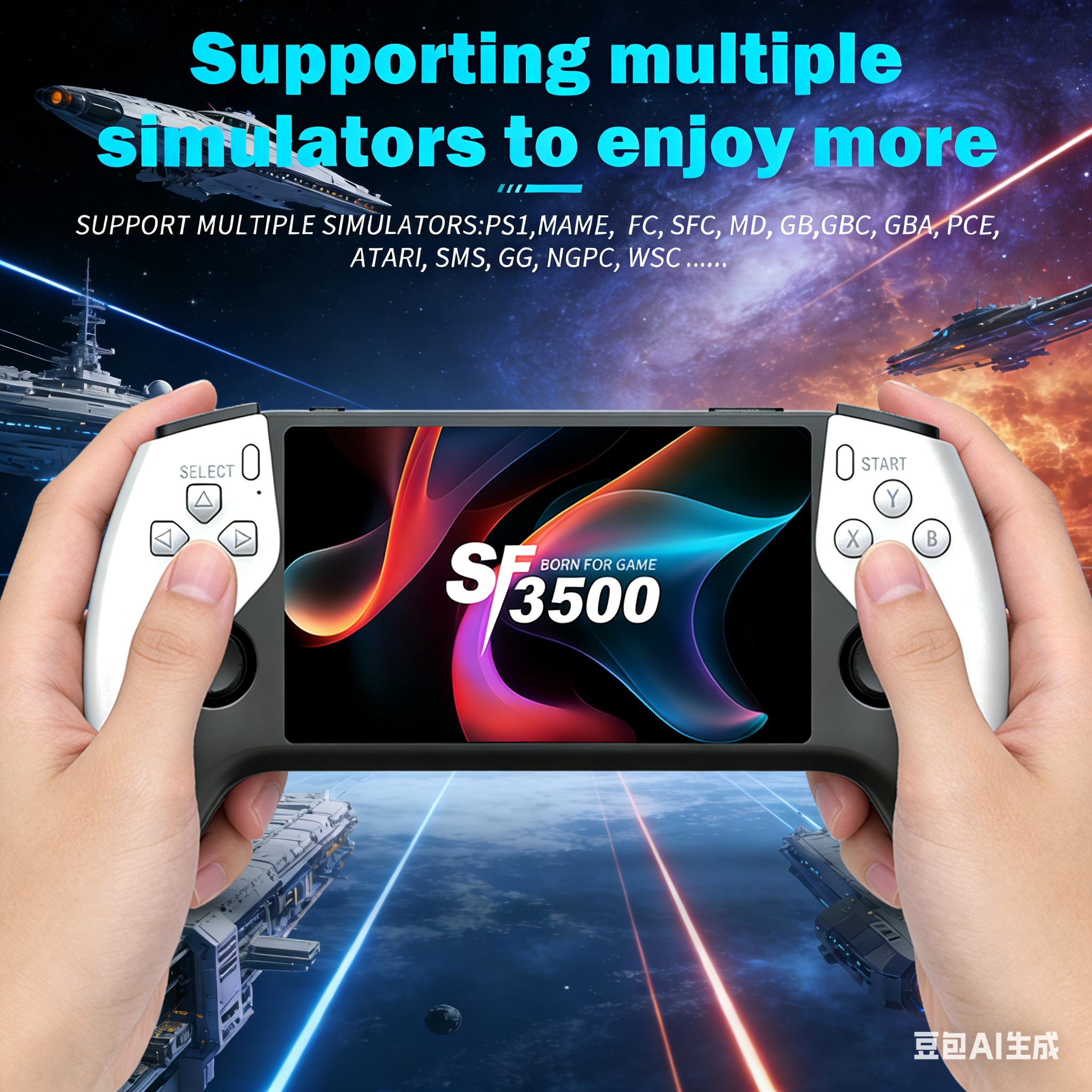 Family-friendly home entertainment handheld game console: Over 20,000 games, 5.5-inch HD IPS screen, TV connectivity, over 14 emulators, and up to 5 hours of battery life.