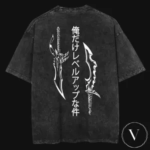 Solo Leveling v1 Backprint x Anime Oversized Vintage Shirt T-shirts, Crewnecks, Hoodies – Gifts Suitable for Anyone