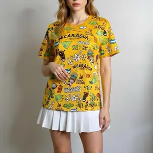 Camiseta amarilla con símbolos  de Nicaragua