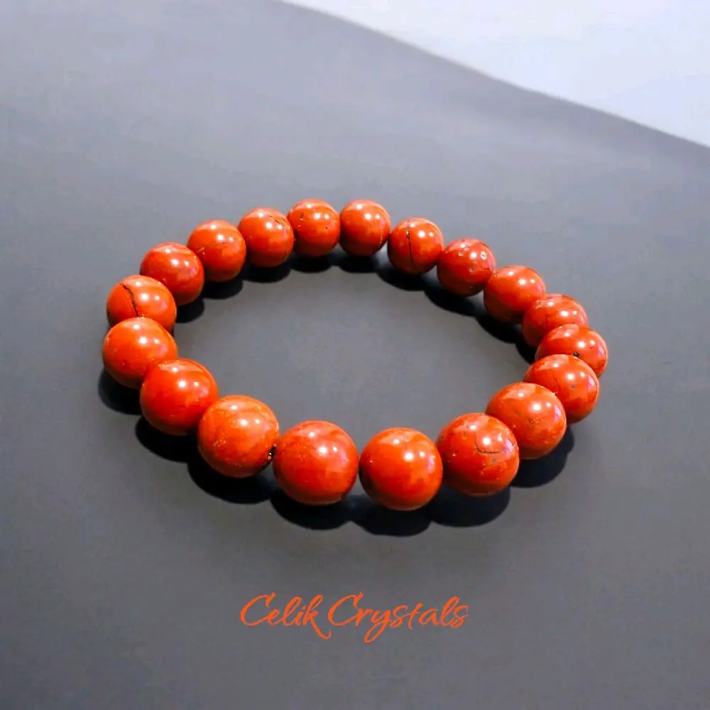 Red Jasper Jewelry Bracelet, 10mm Natural Stone Beaded Stretch Band, Stylish Accessory for Men and Women, Emotional Balance, Jasper Beads, Unisex